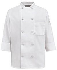 Women's Ten Pearl Button Chef Coat 