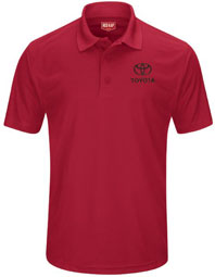 Toyota Men's Short Sleeve Performance Knit Pocketless Polo