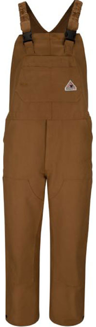 Bulwark Flame Resistant Brown Duck Unlined Bib Overall