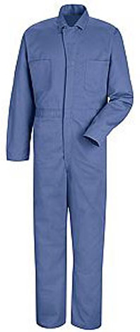 Red Kap Button Front Action Back Cotton Coverall