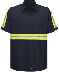 Red Kap Enhanced Visibility Cotton Work Shirt