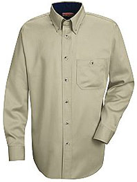 Red Kap Men's Cotton Contrast Twill Long Sleeve Shirt 