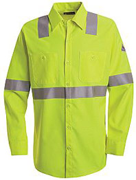 Flame Resistant Hi-Visibility Long Sleeve Work Shirt 