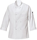 Ten Knot-Button Chef Coat with Thermometer Pocket