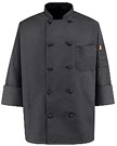 Ten-Button Black Chef Coat