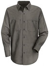 Red Kap Men's Wrinkle Resistant Long Sleeve Cotton Shirt