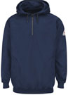 Bulwark Flame Resistant Pullover Hooded Fleece Sweatshirt with 1/4 Zip