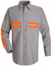 Red Kap Men's Long Sleeve Enhanced Visibility Shirt