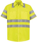 Red Kap Hi-Visibilty Short Sleeve Work Shirt Type R Class 3