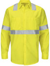 Red Kap Hi-Visibility Long Sleeve Ripstop Work Shirt - Type R, Class 2
