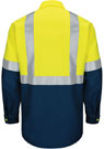 Red Kap Hi-Visibility Long Sleeve Color Block Work Shirt  - Type R, Class 2