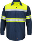 Red Kap Hi-Visibility Color Block Ripstop Work Shirt - Type O, Class 1